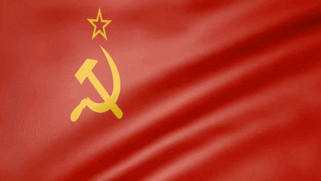 9. Анимация с флагом Советского союза