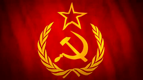 10. Красивая gif картинка серп и молот со звездой на флаге СССР