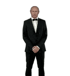 18. Gif изображение танцующего Путина на прозрачном фоне
